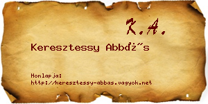 Keresztessy Abbás névjegykártya